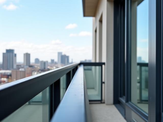 Garde-corps de balcon moderne en acier thermolaqué