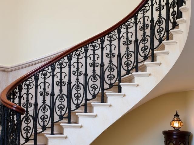 Restauration d'une rampe d'escalier haussmannien en fonte et fer forgé